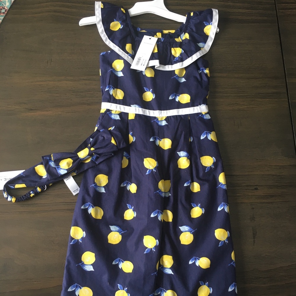 Janie and Jack brand new jumpsuit & matching bow